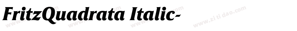 FritzQuadrata Italic字体转换